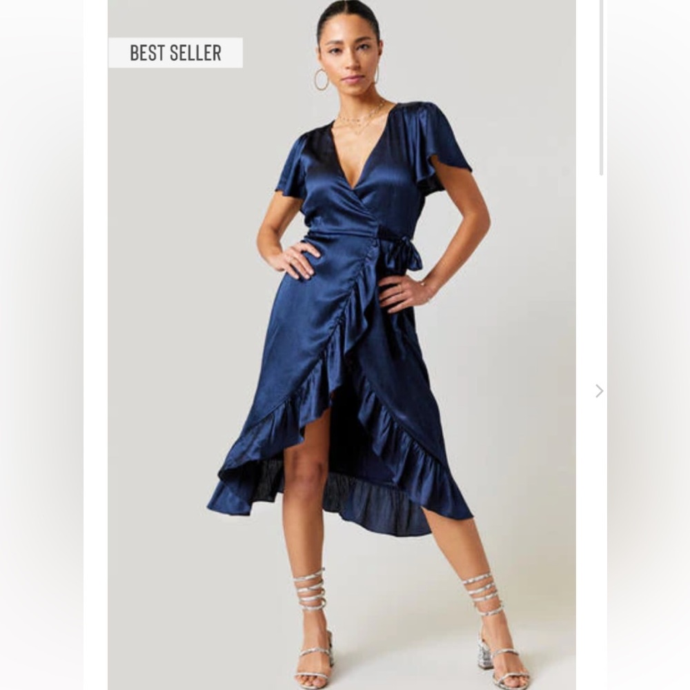 Francesca’s Navy Wrap Dress